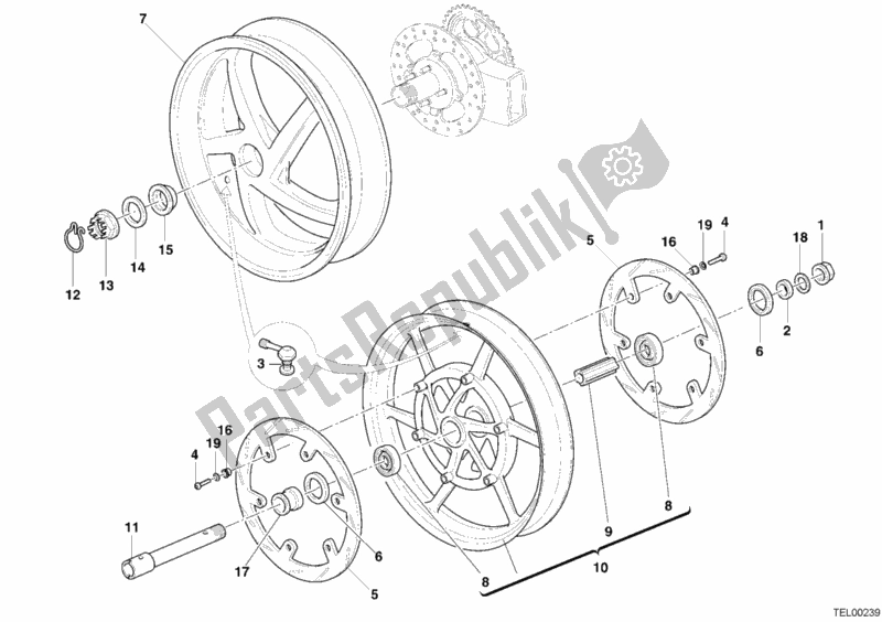 Toutes les pièces pour le Roues du Ducati Multistrada 1000 USA 2005